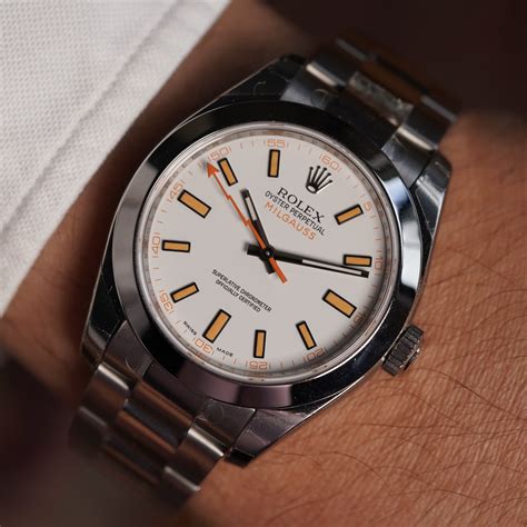 rolex milgauss reference number|rolex milgauss white face.